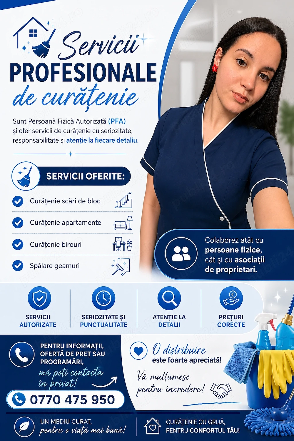 Pfa curățenie generală scări de bloc 
