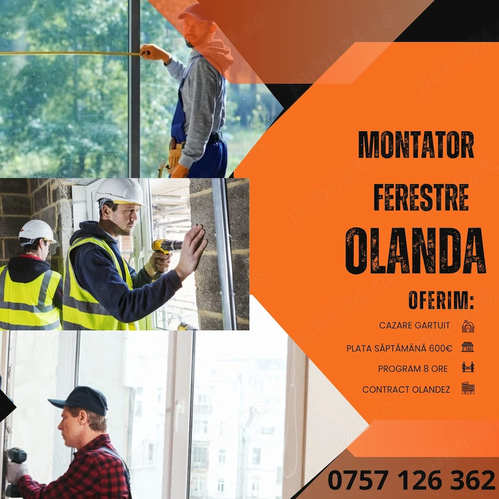 Montatori ferestre aluminiu  pvc olanda