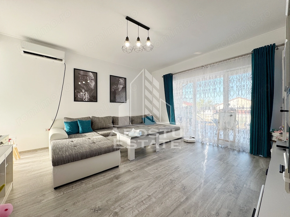 Apartament 2 camere de vanzare, 56mp utili + 12mp terasa, etaj 1,Giroc