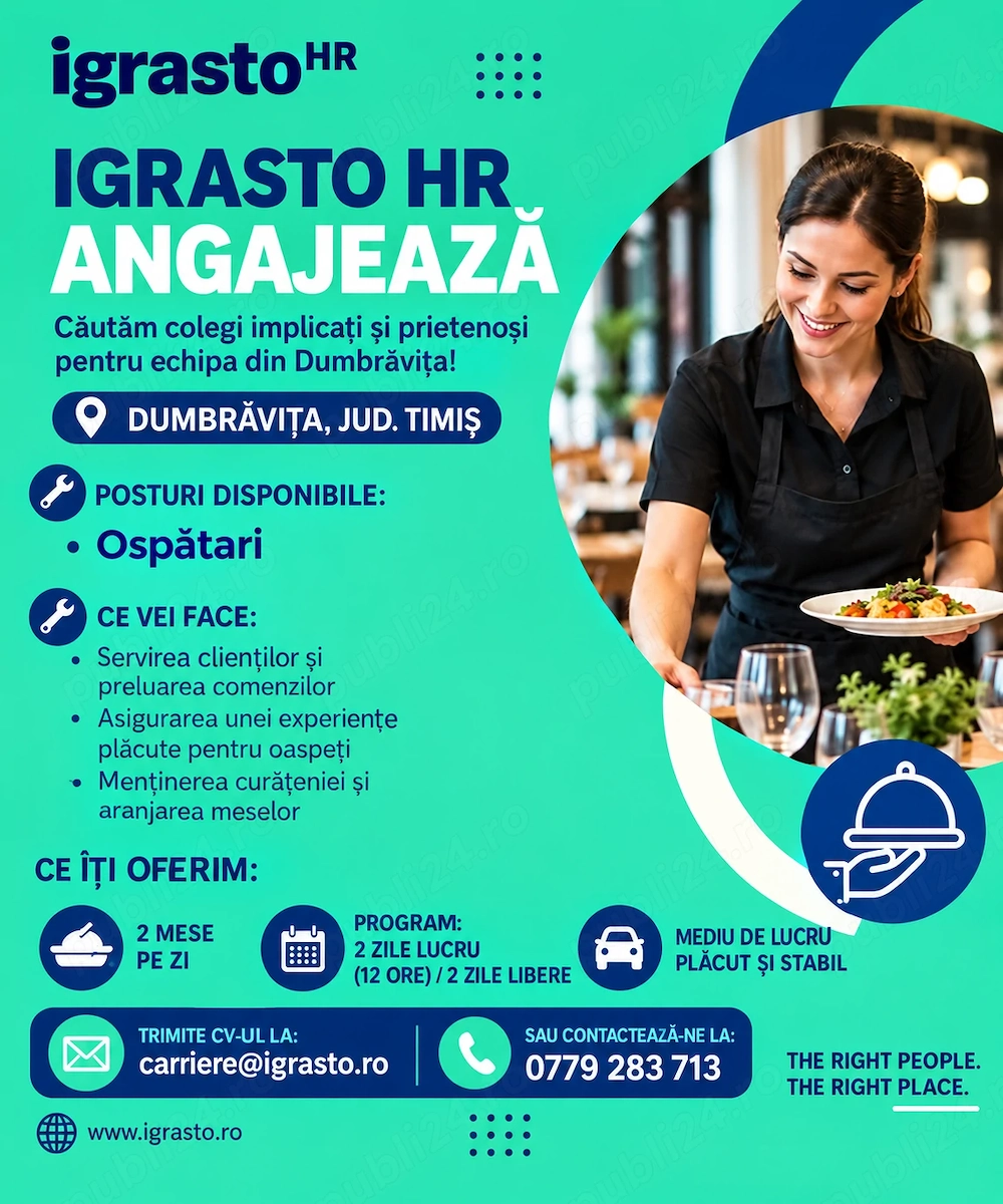  igrasto HR angajează Ospatar
