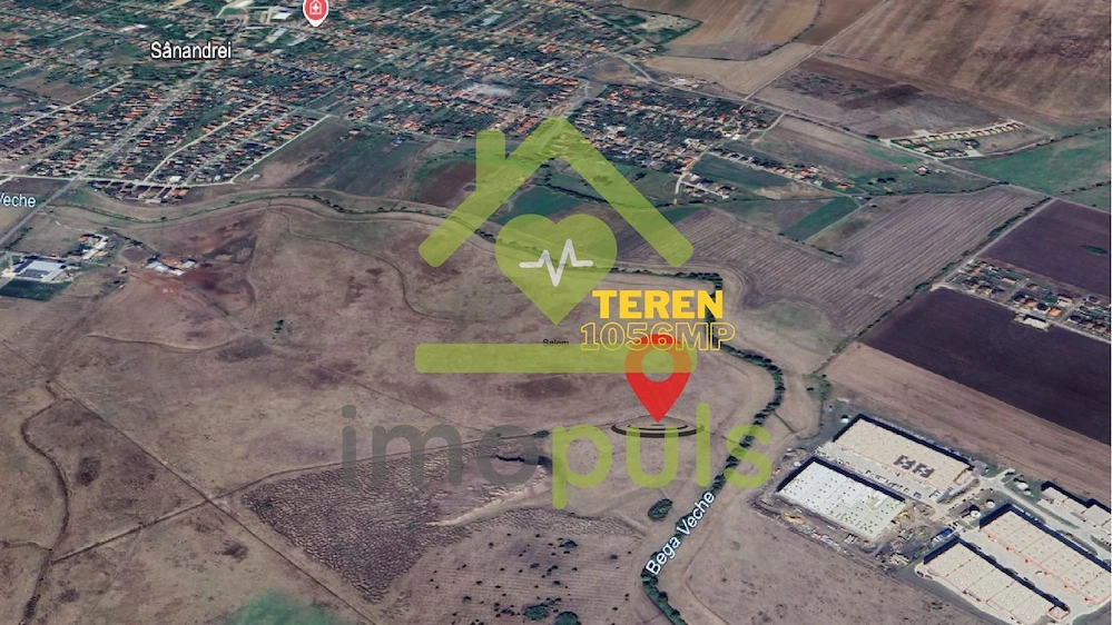 🗺️ Teren intravilan 1.056 mp – front stradal 37 m – Sânandrei ✨