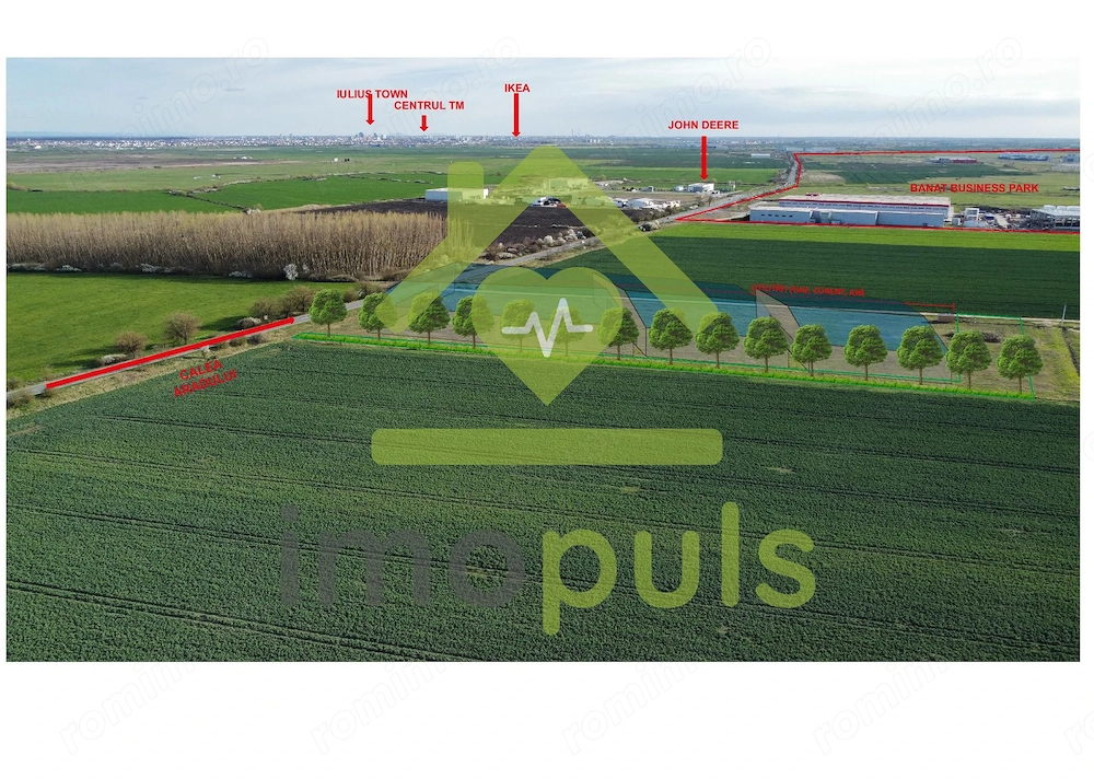 🗺️ Terenuri industriale – Sânandrei – lângă A1 și Centura Nord