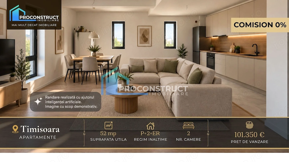 Apartamente noi cu 2 camere | Comision 0% | Lift | Apartamente