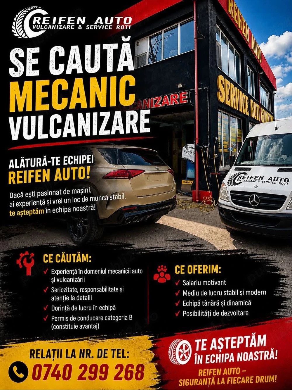 Angajam vulcanizator auto 
