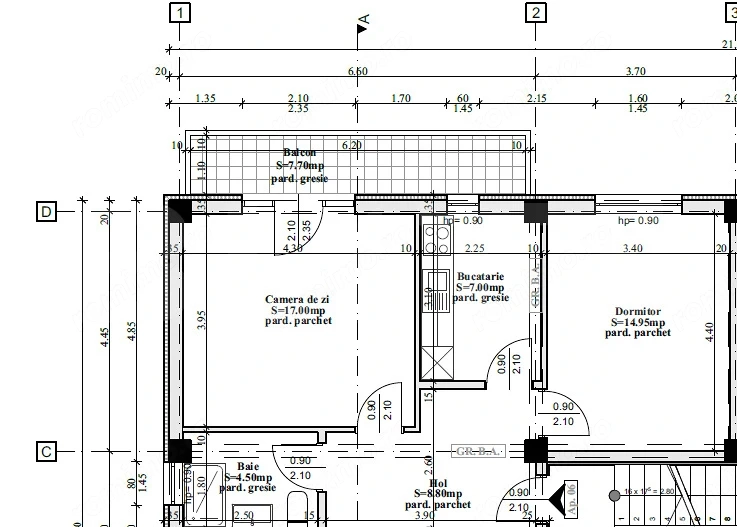 Apartament 2 Camere Hlincea cu Terasa