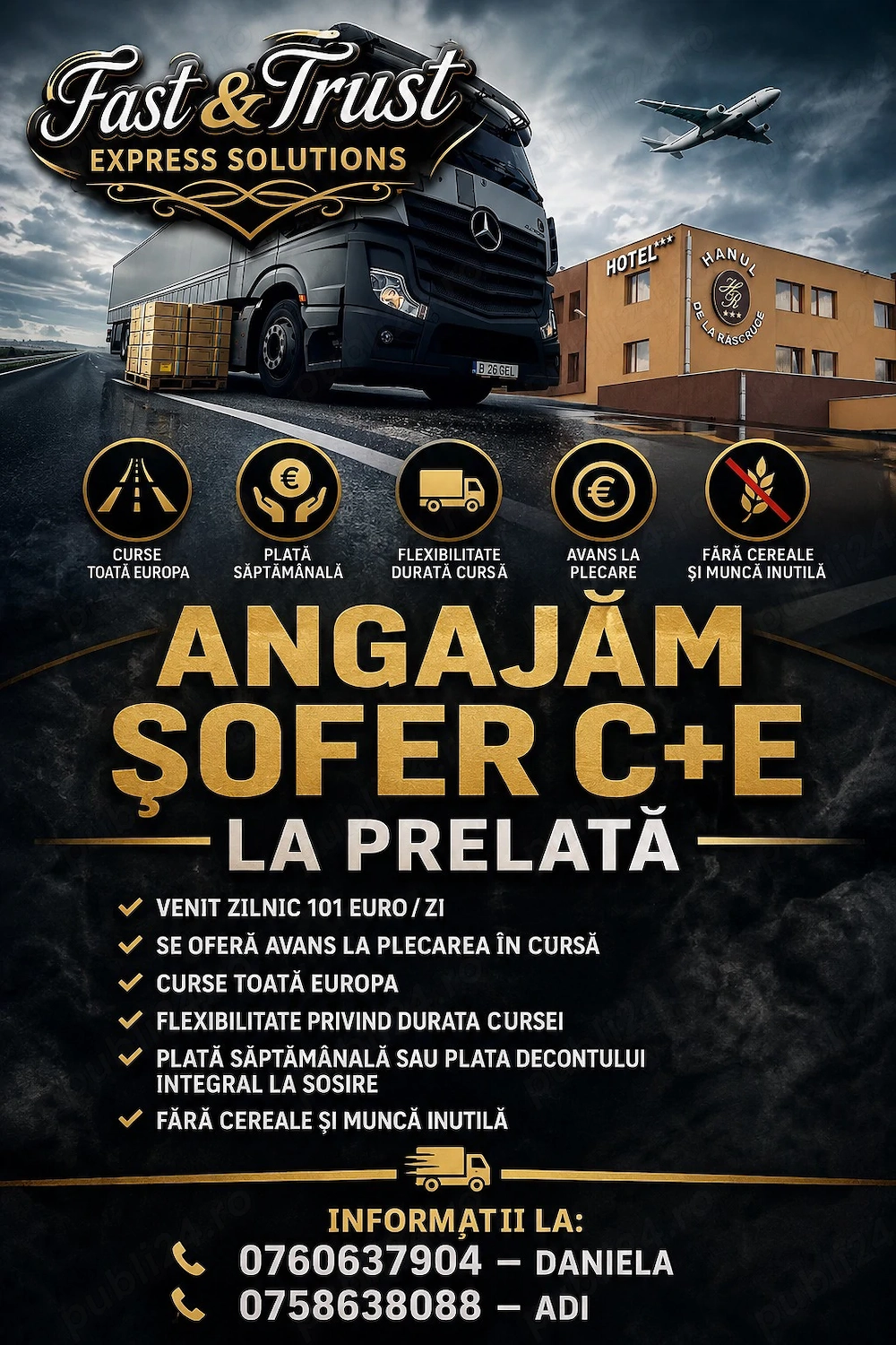 Angajam șoferi categoria C+E