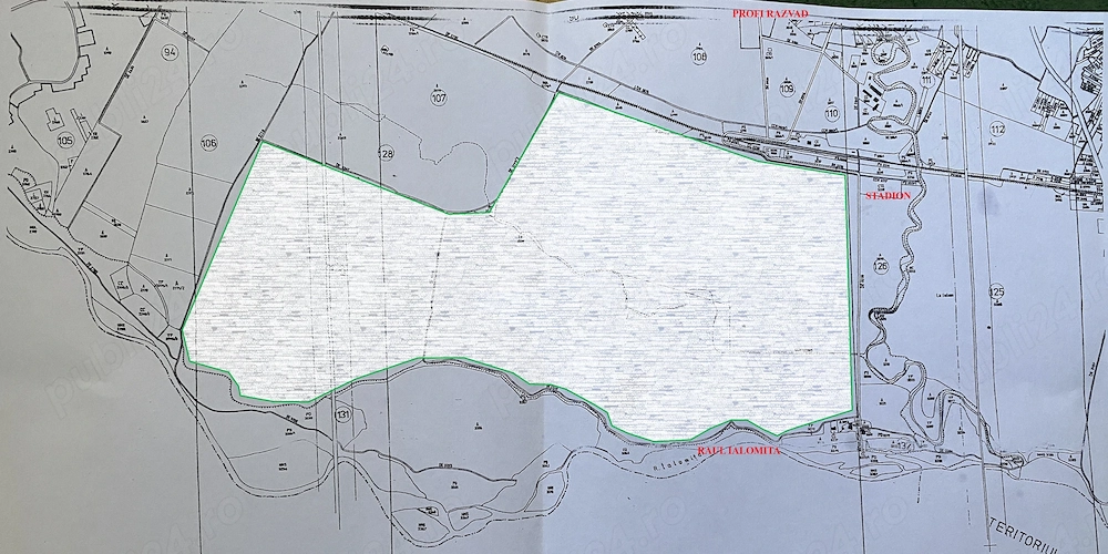 teren extravilan, 7500mp, in vecinatatea raului Ialomita, Razvad