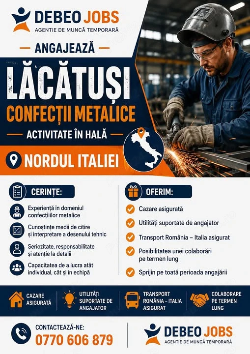 Lacatus confectii metalice in zona de nord a Italiei