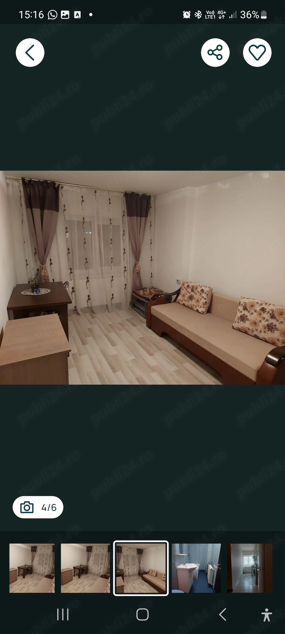 Vand garsoniera în Mioveni zona M uri etaj 3.