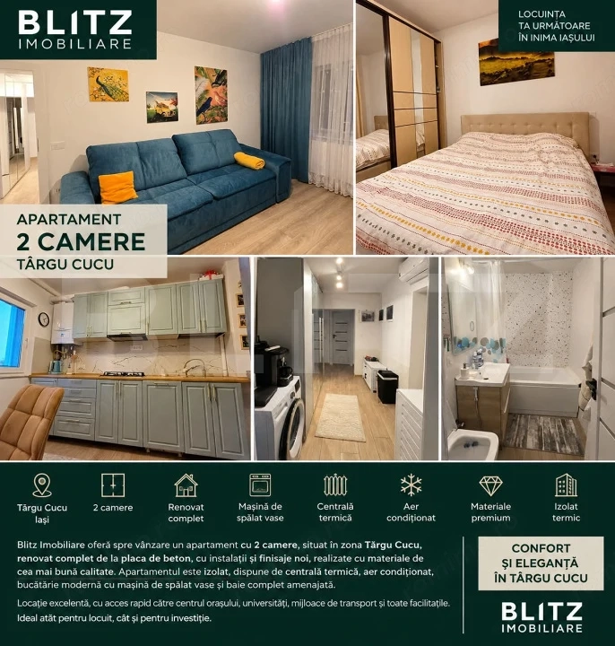 Apartament 2 camere – Târgu Cucu