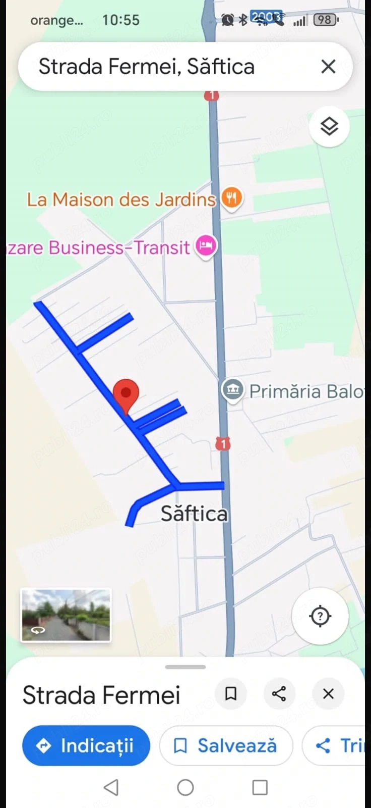 Teren 550 mp Saftica