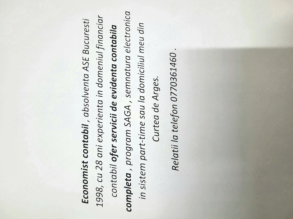 Ofer servicii de contabilitate part time 