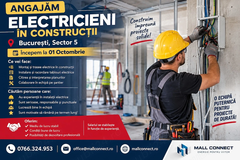 Electricieni in constructii Bucuresti