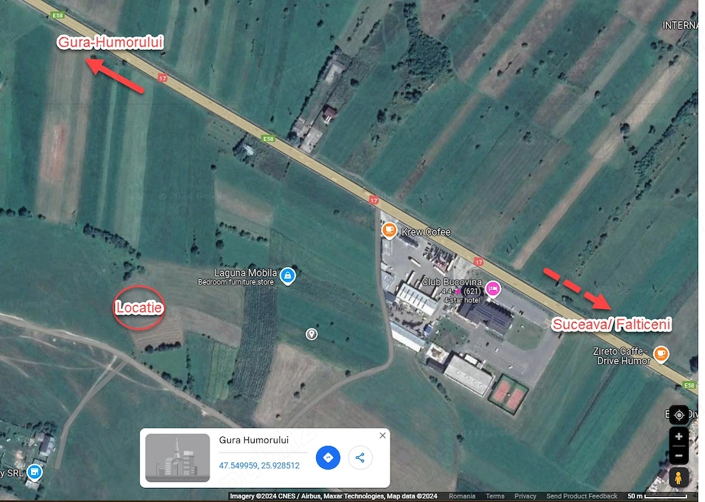 2500 mp teren extravilan cu acces facil