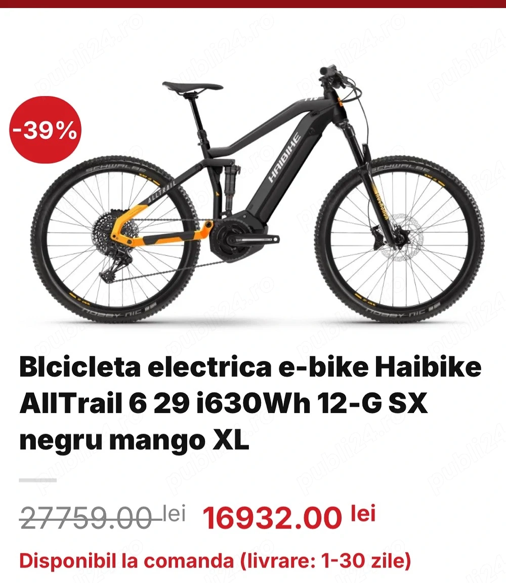 E -bike de vanzare