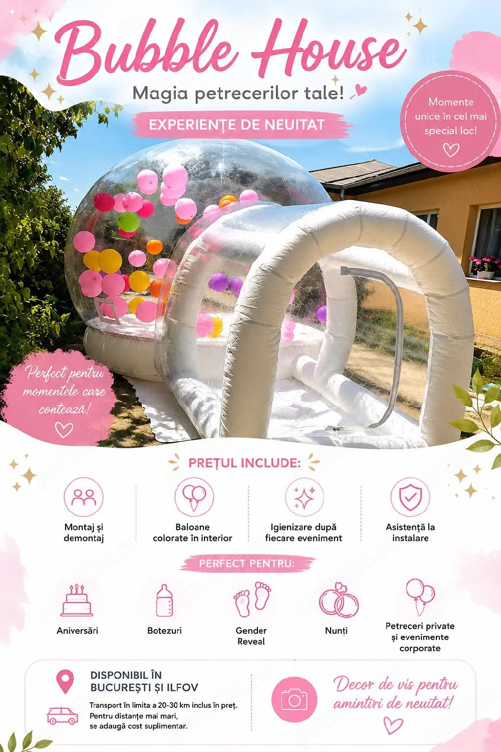 Bubble house balon copii