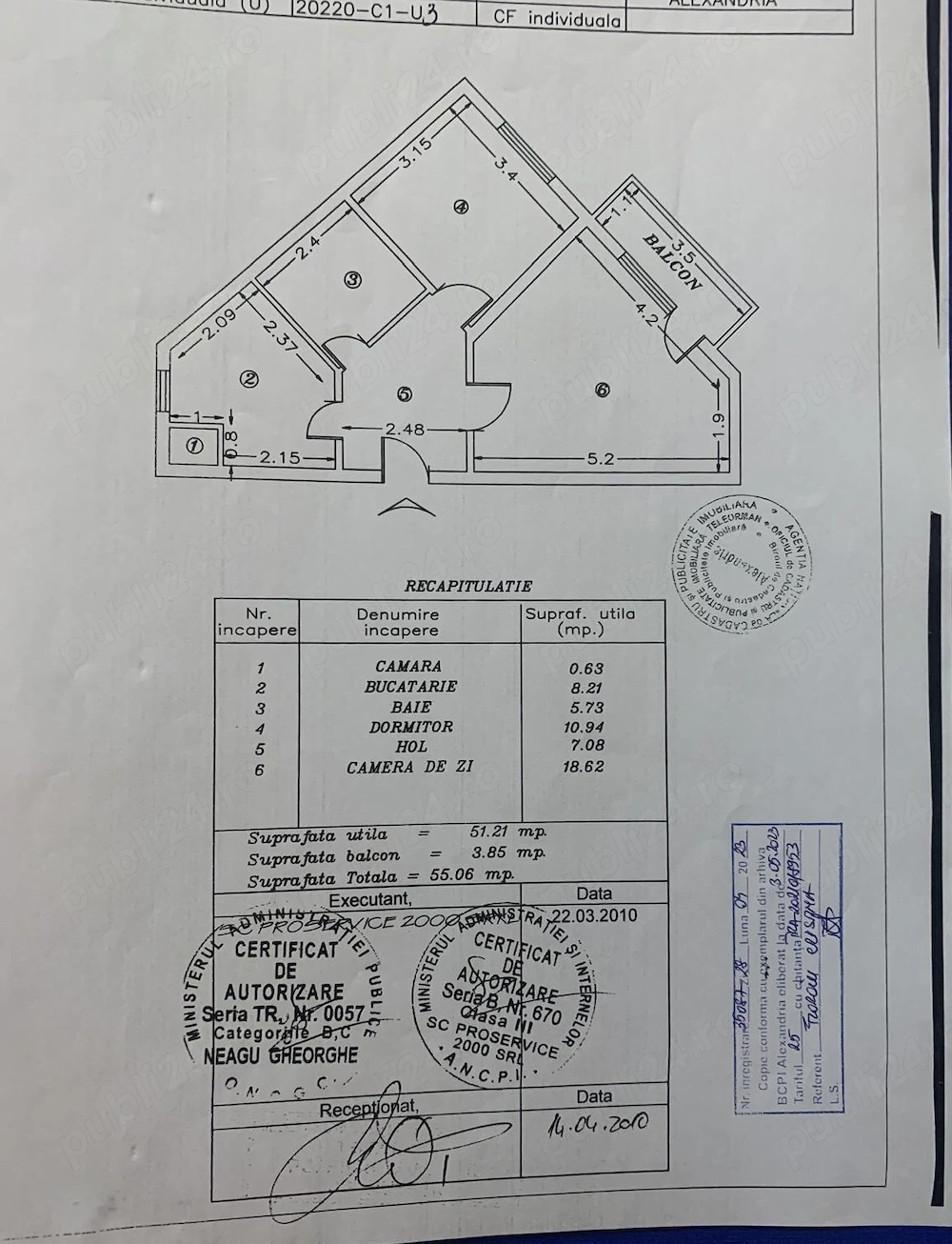 Apartament 2 camere, renovat recent   zonă centrală Alexandria