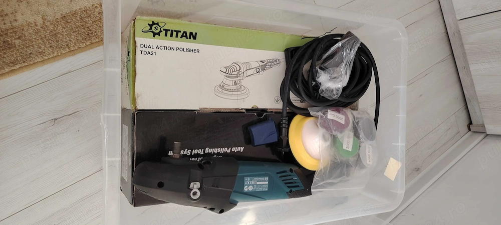 Masini de polisat auto: ShineMate EP803 kit, Bosch GPO 14 CE, Titan 21 si diverse accesorii
