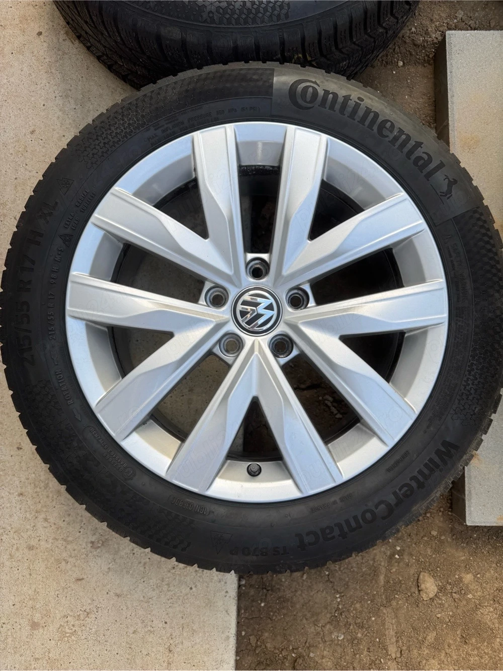 Jante OE VW, Iarna, 215/55/17 Continental dot 2024, PASSAT B8, ARTEON