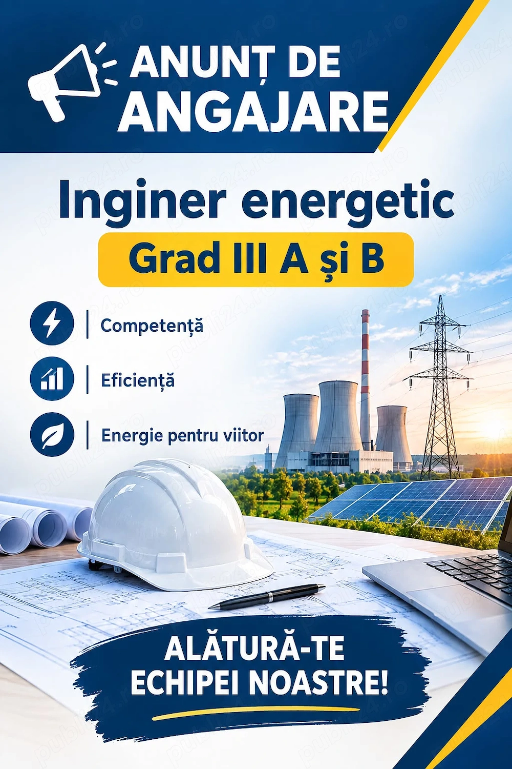 Căutăm Ingineri Energetici Autorizați ANRE: Grad III A + III B 