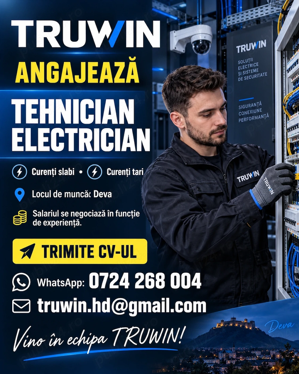 Angajam Tehnician-Electrician