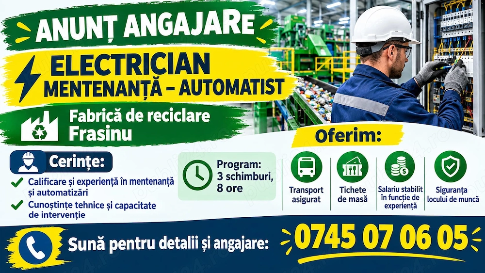 ELECTRICIAN mentenanta fabrica