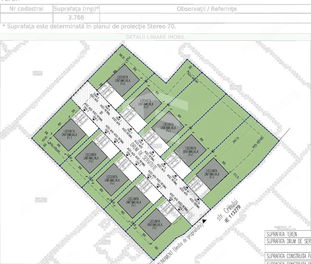 Bragadiru dubla deschidere Str. Crinului URBANISM CONSTRUIRE 10 CASE