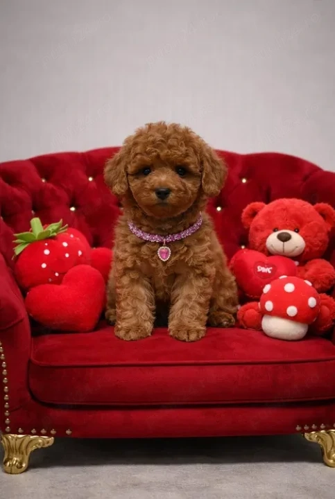 Poodle Pitic Red - Pui direct de la crescător   vizită la canisă sau prezentare LIVE prin WebCam