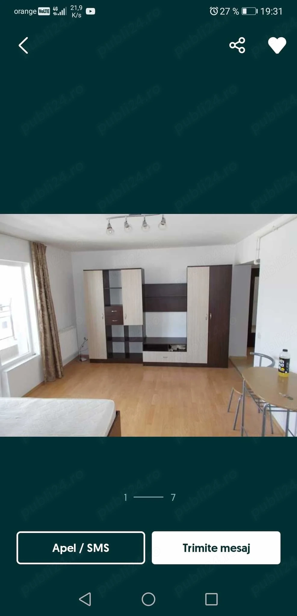 Proprietar ofer spre închiriere apartament cu o cameră, Calea Turzii