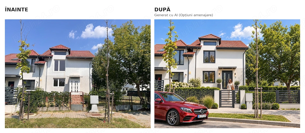 Casă cuplată cartier Henri Coandă, D+P+1E+M, 196 mp desfășurați, demisol compartimentat + mansardă î