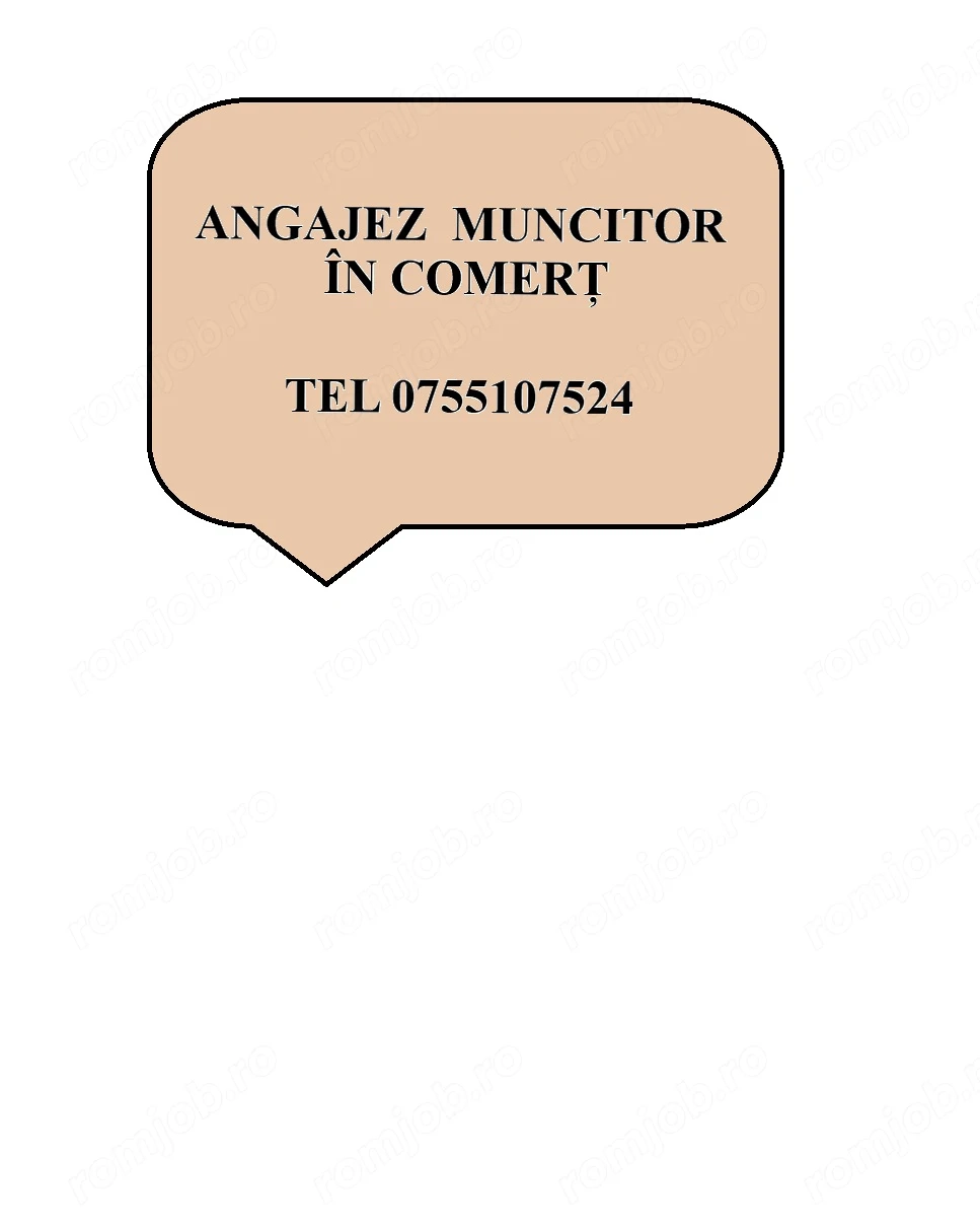 Angajez muncitor - personal masculin in comert