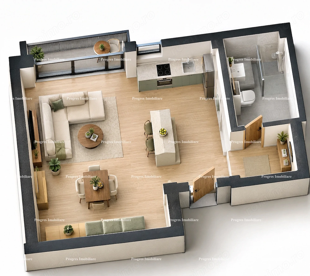 Ap.1 camera - 39mp - 66.000 Euro - bloc nou - parcare inclusa