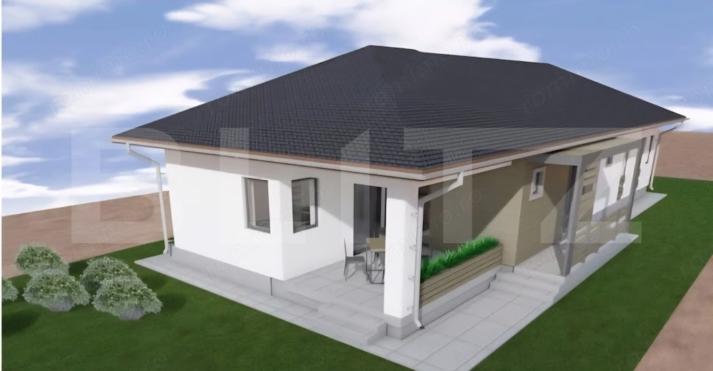 Casă în stil mediteranean de vânzare în Corunca – 120 mp utili