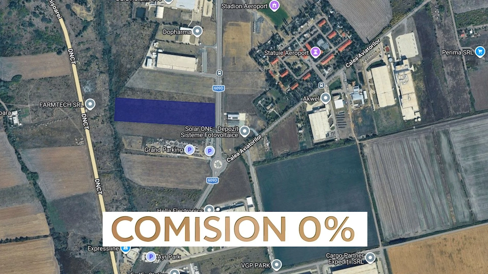 COMISION 0% | Teren intravilan | 17.668 mp | F.S. 53 m | Ghiroda