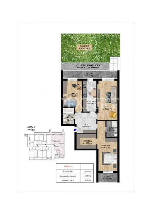 3 Camere Noi | 50% Discount la Parcarea Exterioară | Comision 0%