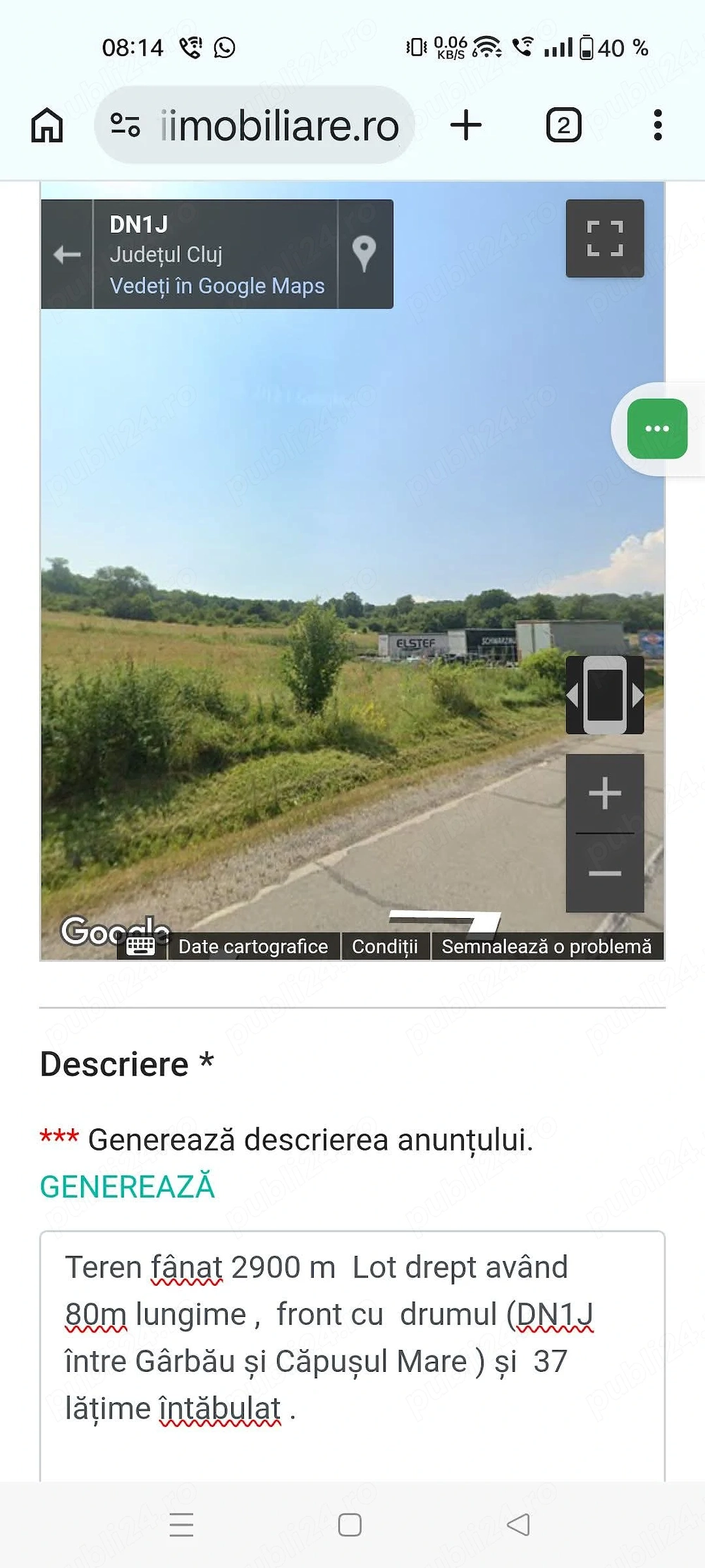 Teren extravilan 2900 mp