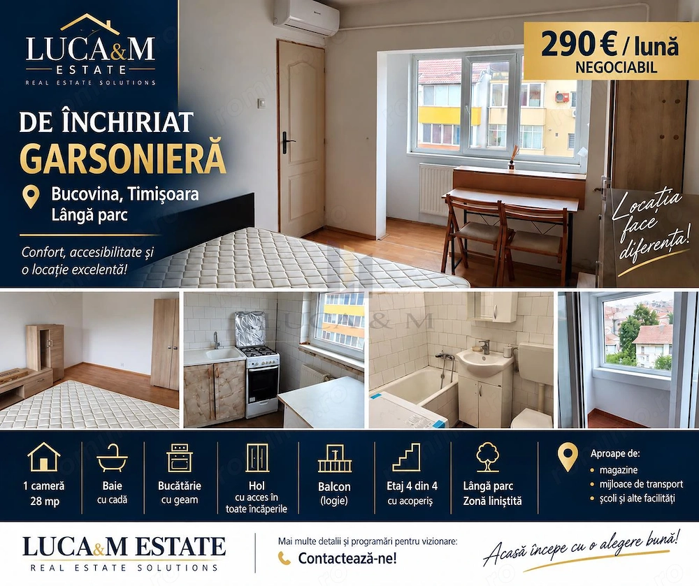 Apartament 1 camera zona Bucovina Mall