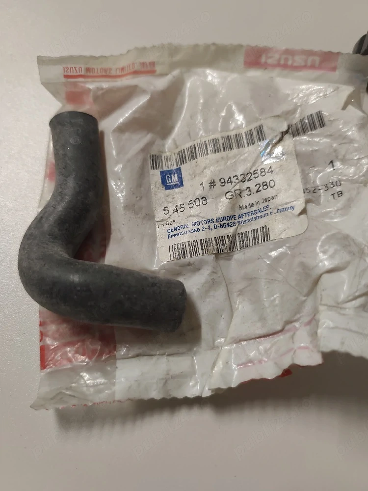 Furtun din cauciuc retur ulei pompă vacuum (către blocul motor, baia de ulei Opel Corsa Tigra Kadett