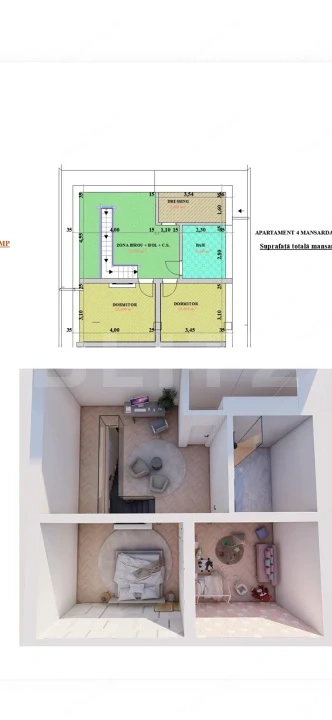 Apartament cu 4 camere | Rediu – Str. Prisăcii | Etaj 2 | 2 balcoane | 2 băi
