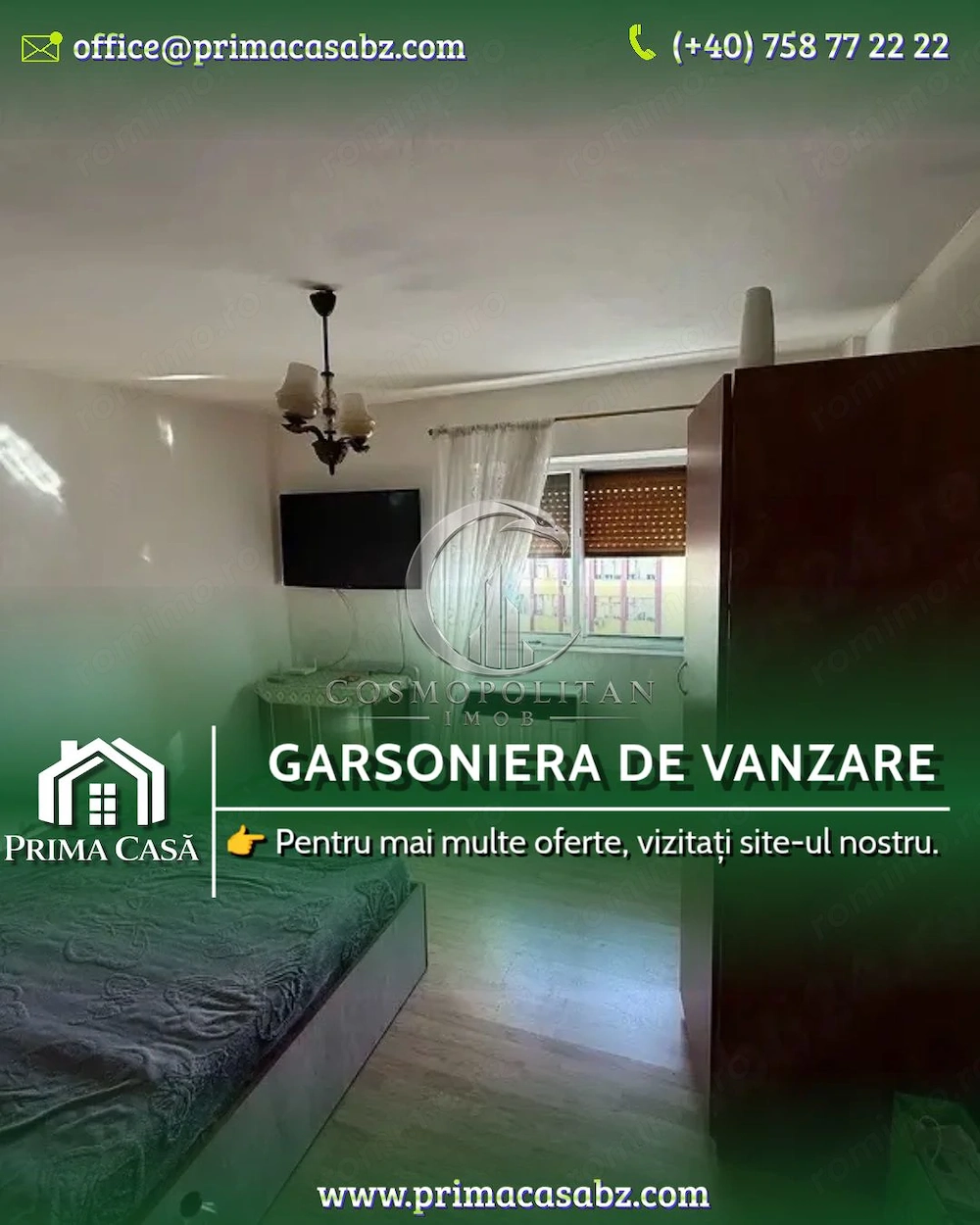 Garsoniera confort 1 decomandata ~ zona Micro 3 ~ etaj 4