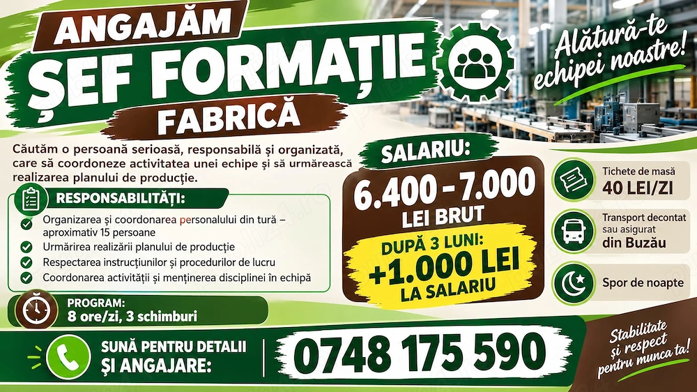 Sef formatie- fabrica
