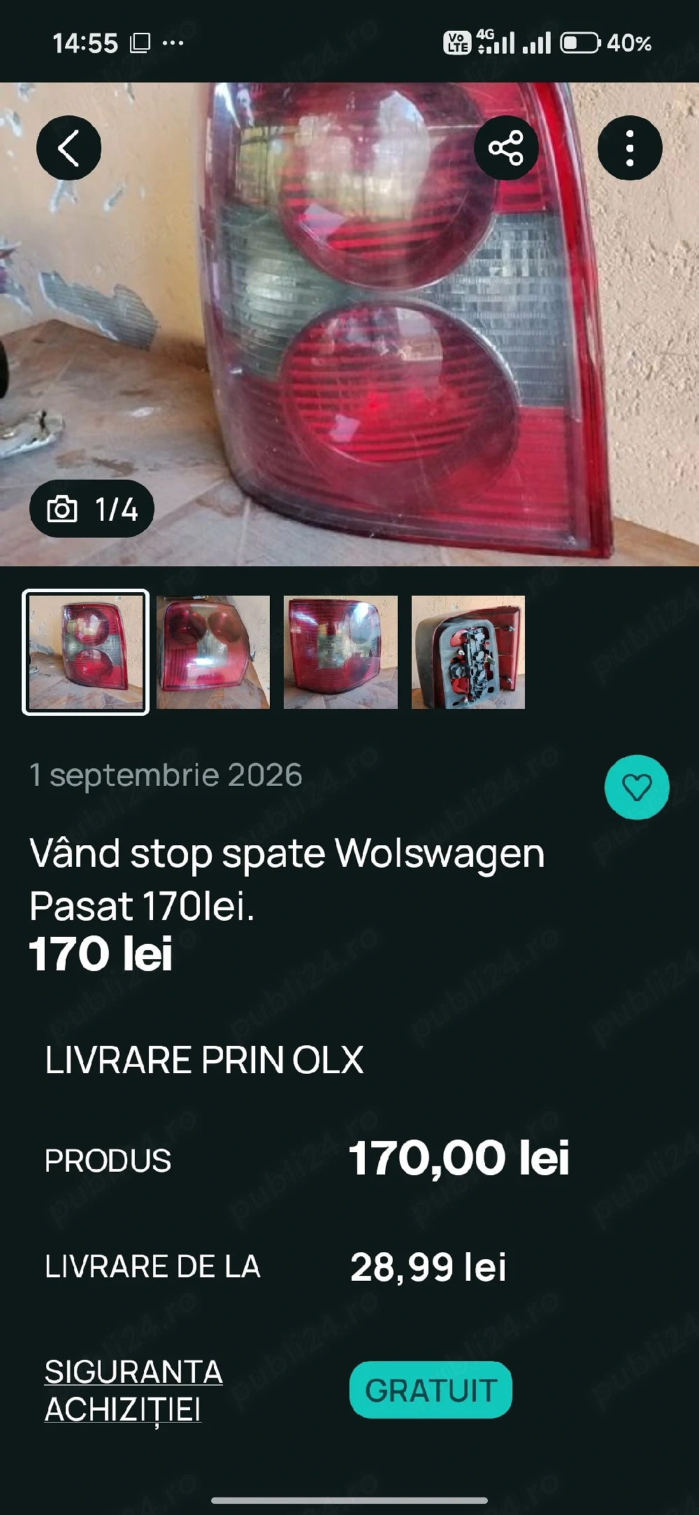Stop spate Wolswagen Pasat 100 lei.