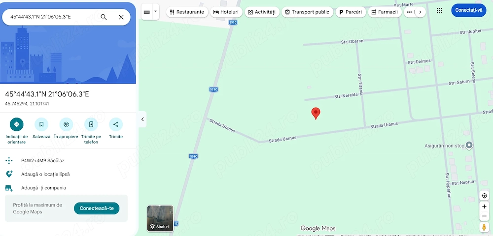 Persoana fizica, vand teren cu 2 fronturi stradale in Sacalaz