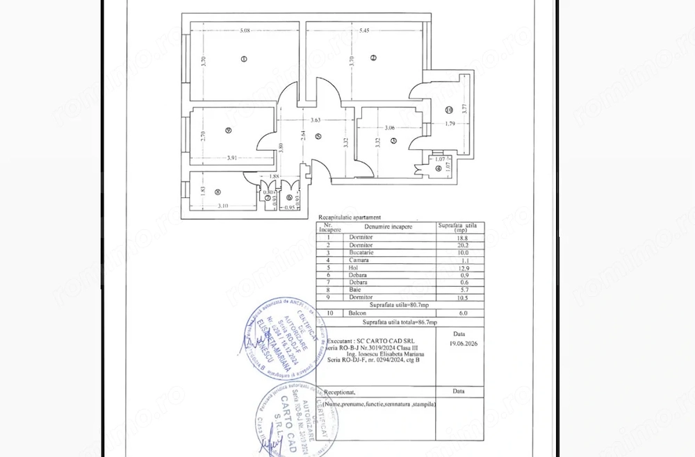 Apartament 3 camere decomandat | Central – Curtea de Apel