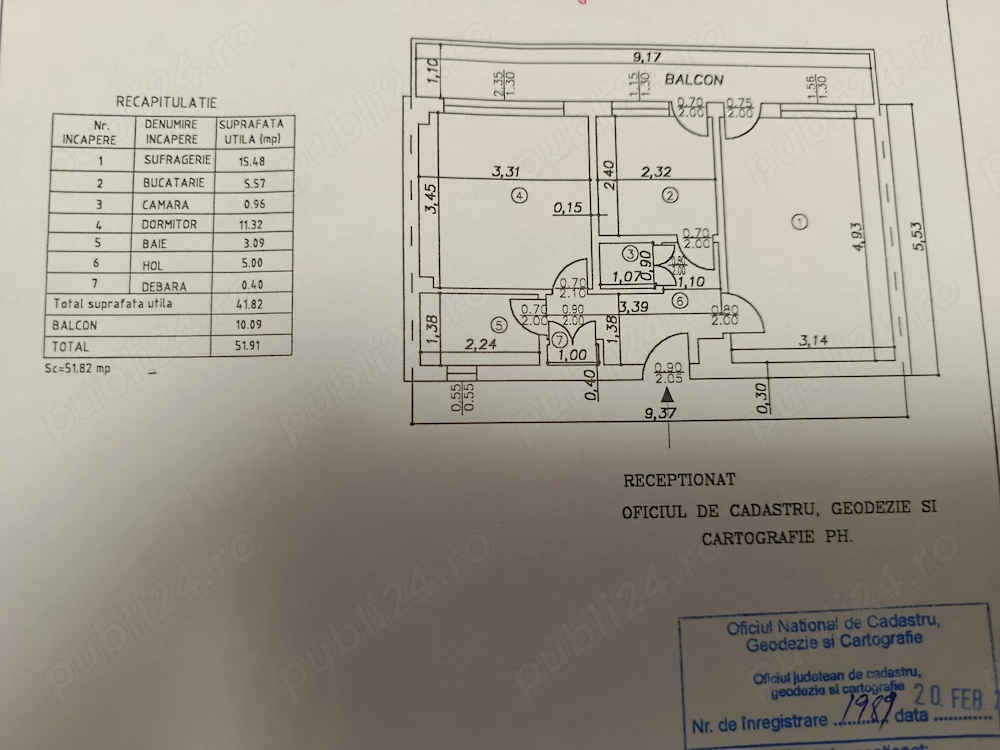 Apartament 2 camere, decomandat 
