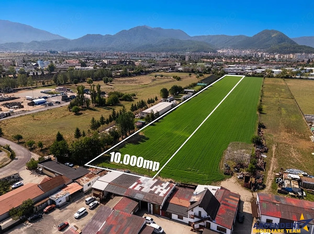 Teren intravilan 10.000 mp, Brasov, ideal pentru hala, depozit, activitati industriale

