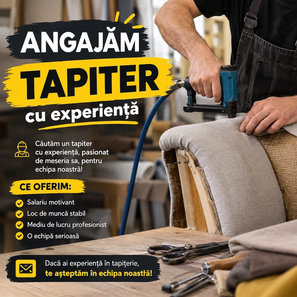 Angajam tapiter cu experienta