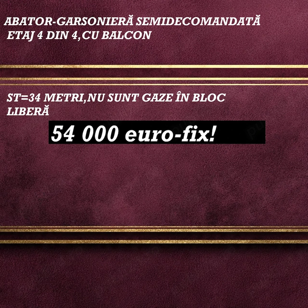 abator-garsonieră 34 metri