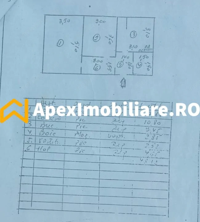 Apartament 2 camere de vanzare Rahova -Teius | Necesita renovare
