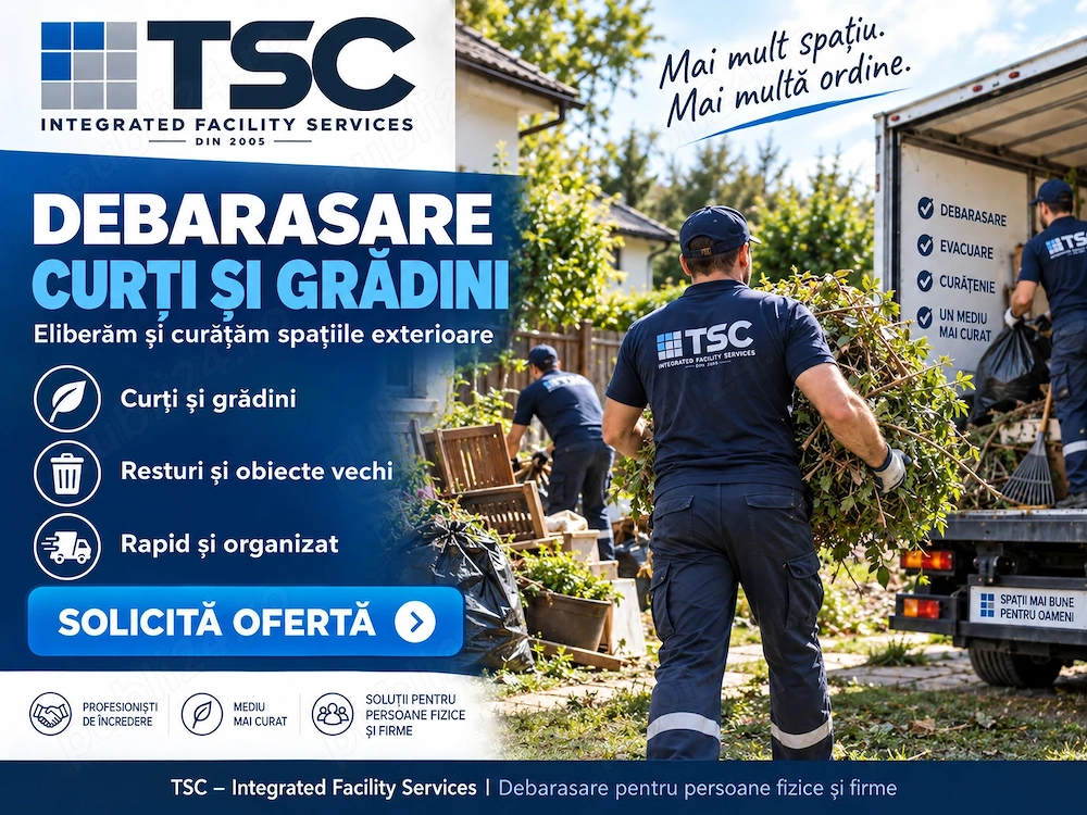 Debarasare completă   golim, cărăm, evacuăm și curățăm case, curți, poduri, beciuri